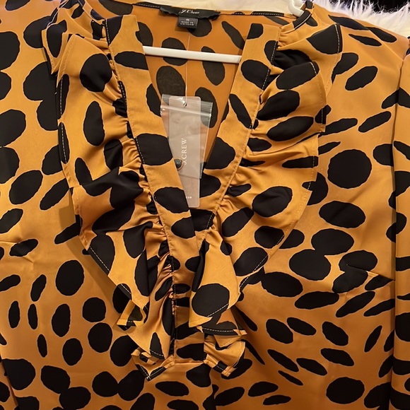 NWT J Crew animal print blouse - Picture 2 of 8